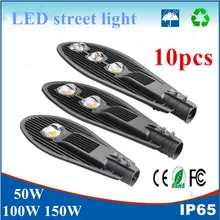 10 шт. COB Led уличное светодиодное освещение садовый светильник 50 W 100 W 150 W AC85-265V Водонепроницаемый IP65 наружного освещения теплый белый/белый
