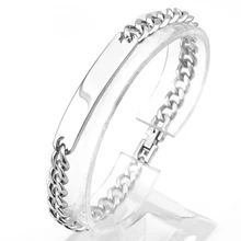 ATGO Шарм браслет id браслет серебристого цвета для велосипедов мужские браслеты звенья Мальчики студента качалка улица ювелирные изделия из нержавеющей стали