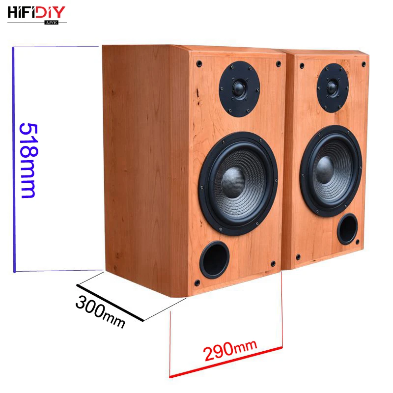 HIFIDIY LIVE cherry полностью натуральное дерево 8 дюймов колонки 200 Вт* 2 HIFI DIY пассивный аудио 2,0 книжная полка звуковая коробка T8 SM-814TT