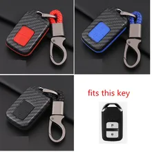 Carbon fiber silicone For Honda Accord Civic CRV Jade URV Fit XRV Avancier Vezel City Crider Key Ring Key Case Cover Holder Car car styling steering wheel front rear emblem badge logo sticker decal for honda crider xrv accord avancier crv vezel civic