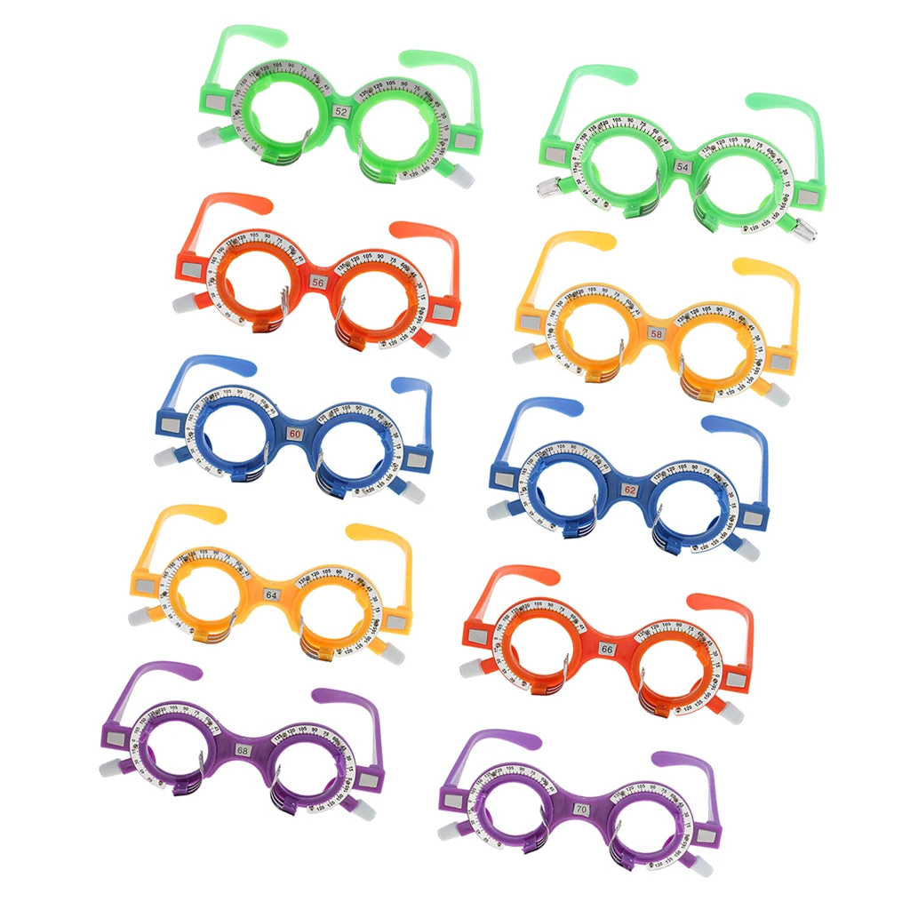 10 Pieces/box Plastic Colorful Optical Trial Lens Frame Optometry Equipment Eyes Optician