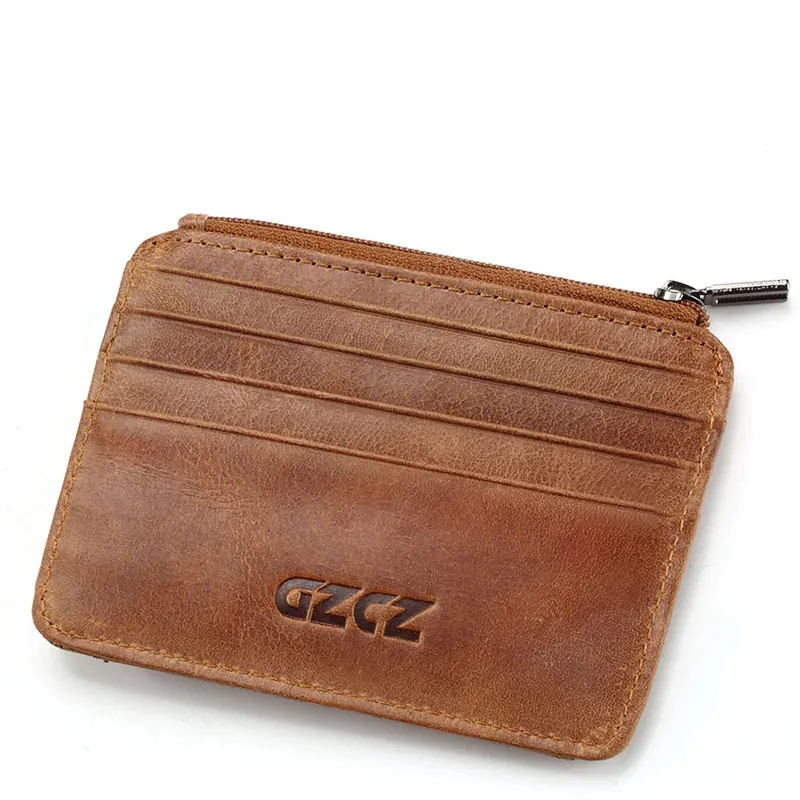

Hot Sale Thin Men Card Holders Cow Leather Credit Card Holder Portable Credit Card Case Light Pocket Card Holder Wallet