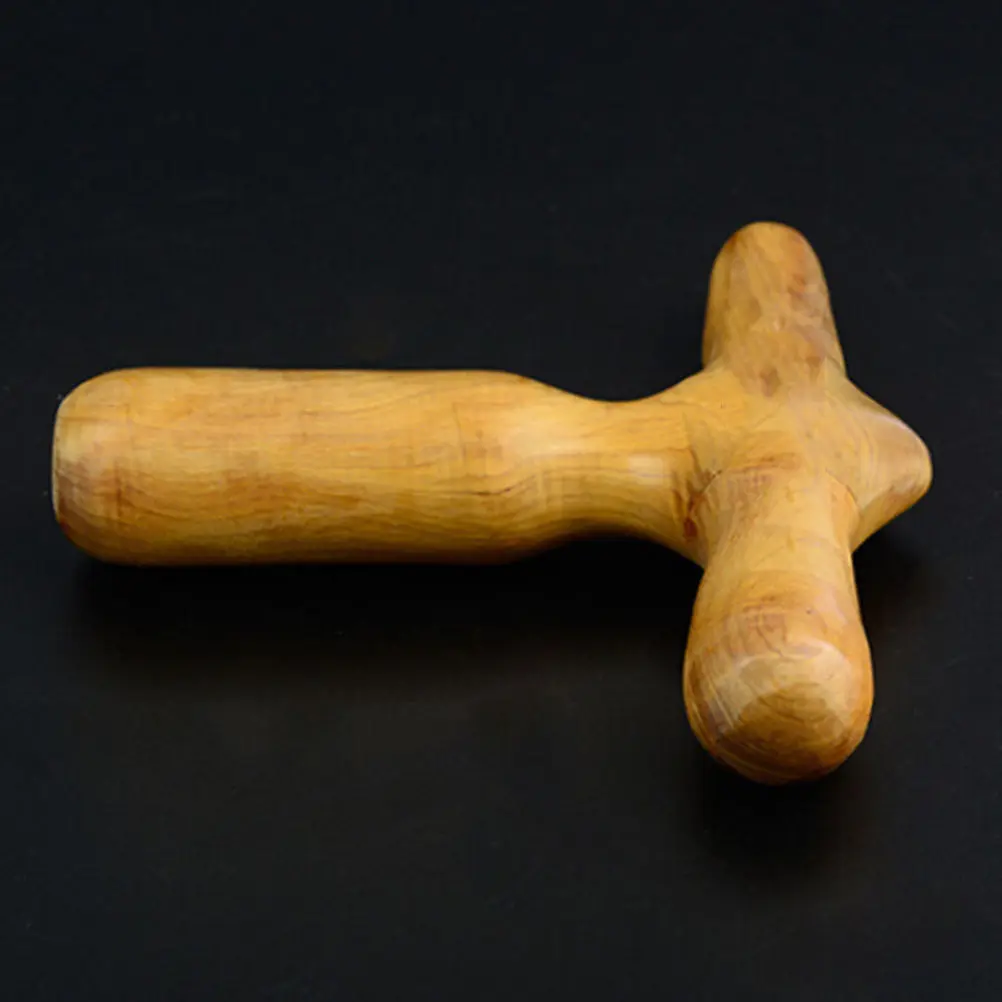 1Pcs Natural Wooden Hand Leg Acupuncture Acupoint Stick Sandalwood Cross Massager Health Tools Wholesale