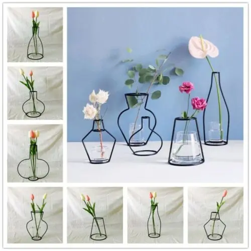 

Nordic Minimalist Abstract Vase Lines Black A Iron Vase Flower Vase Dried Flower Vase Decoration Home