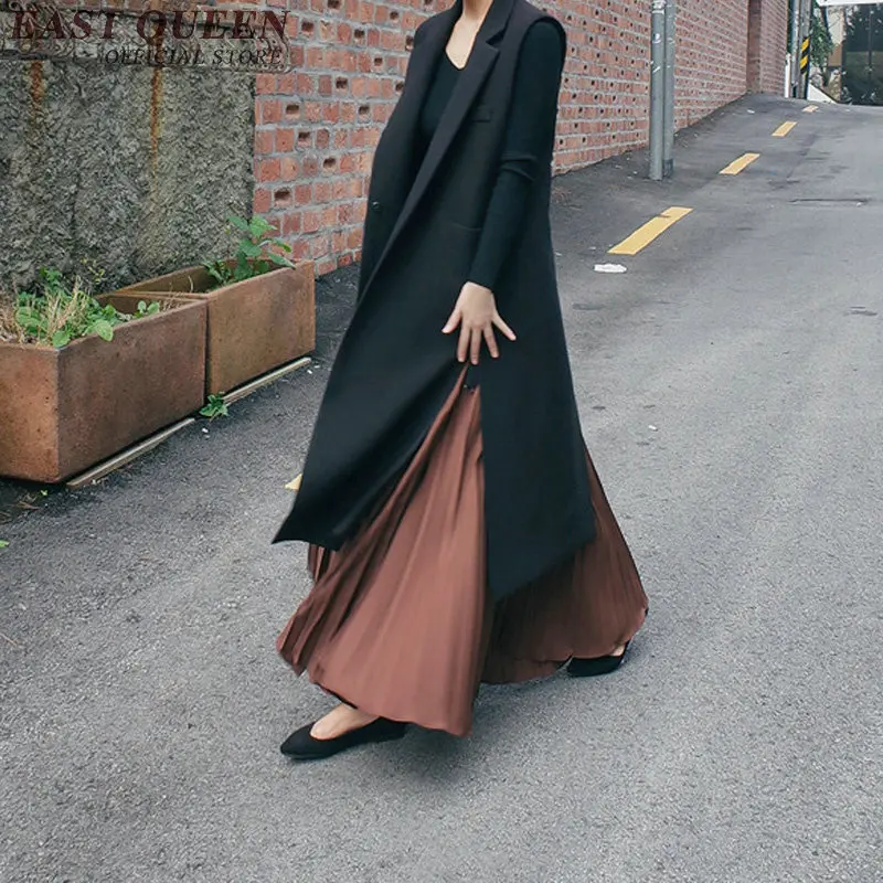 

Long vest for women female autumn winter fashion 2018 waistcoat ladies long warm vest female sleeveless jacket women AA2888