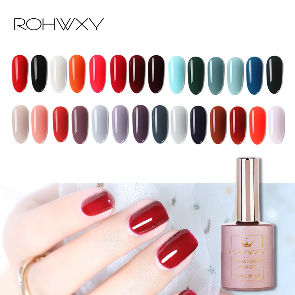 

ROHWXY 42 Colors Soak Off Uv Gel Nail Polish Solid Top coat Gel Polish Manicure Nail Gel Manicure Nail Art Salon Gel Lacquer