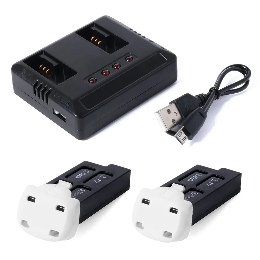 EBOYU TM 520mAh 3 7V Original Hubsan X4 Cam Plus H107C LiPo Battery 2 0Wh USB