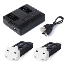 Eboyu ™ 520 mah 3.7 v original leva más h107c hubsan x4 + batería lipo 2.0wh + usb cargador para rc quadcopter drone