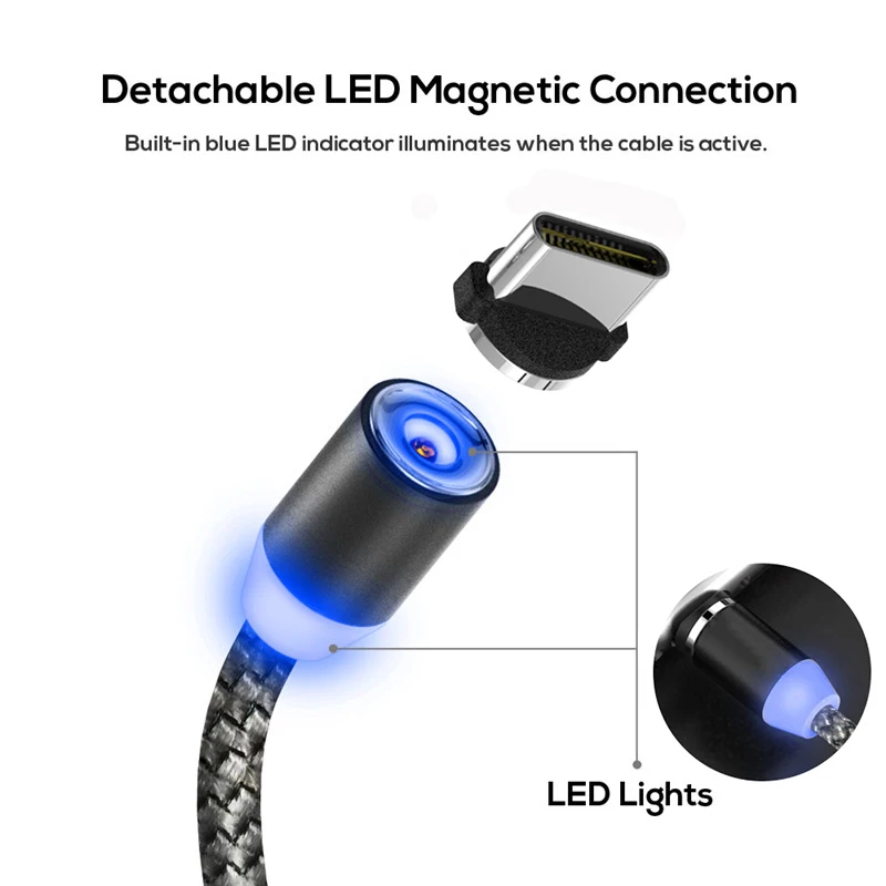 Magnetic-USB-Type-C-Cable-Fast-Charging-Nylon-Braided-LED-Indicator-USB-C-Magnet-Charger-Cabl1e