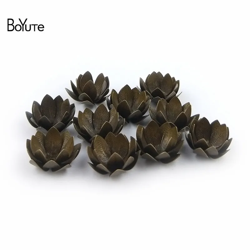 BoYuTe (10 PiecesLot) 26MM Silver Gold Bronze Metal Brass Filigree Flower Decoration (3)