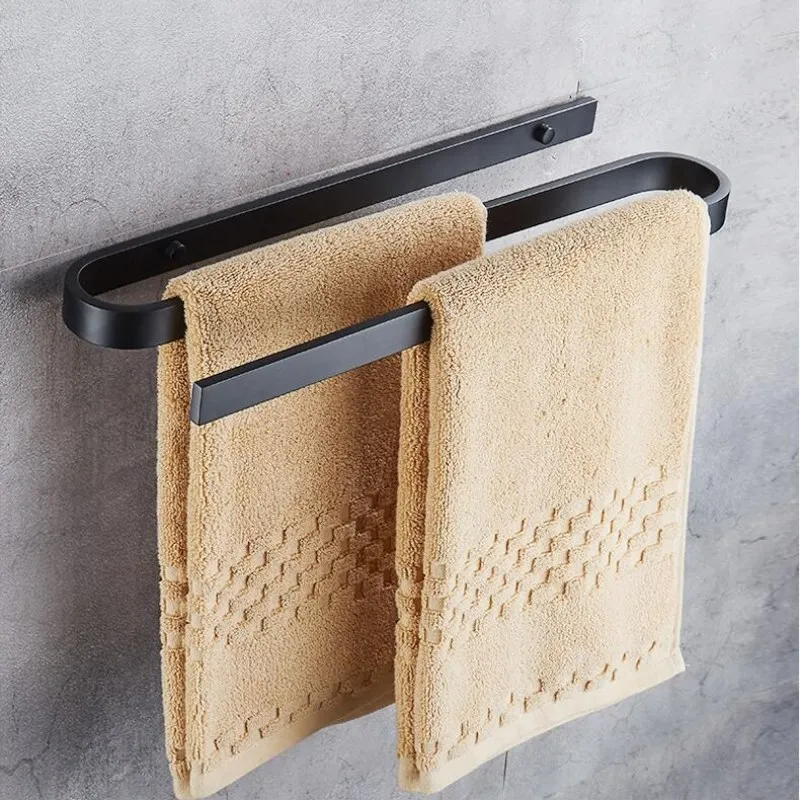 

Unique design aluminum alloy wall mounted Towel bar Holder Bathroom Wall Mounted Towel Rack For Towel Hanger Towel Bar