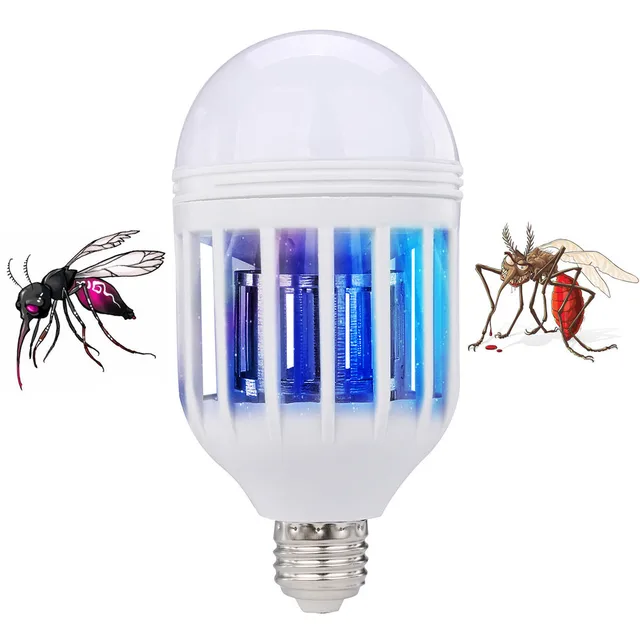 2 in 1 Mosquito Killer Lamp LED Bulb E27 15W Anti Moustique Insect Zapper Flying Moths Killer Light Night Lamp AC 220V 110V