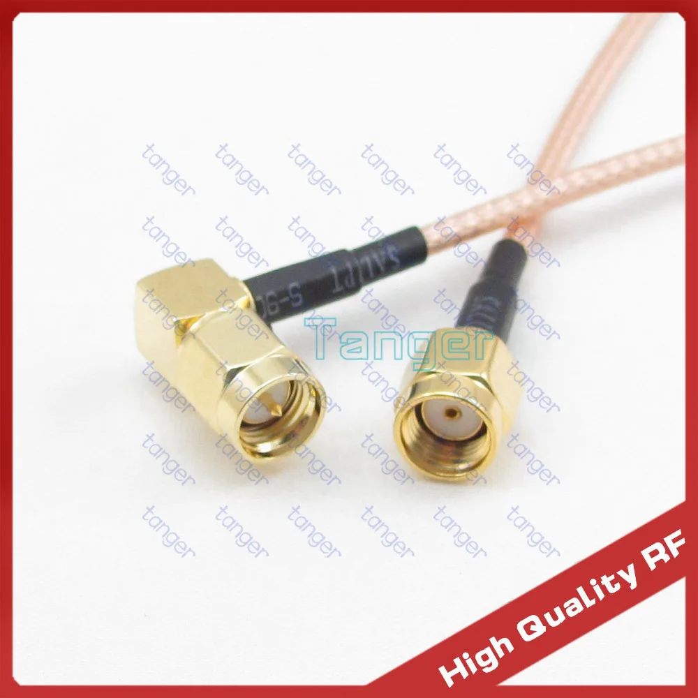 

3feet RF cable SMA male right angle plug to RP-SMA male plug connector RG316 RG-316 Coaxial Pigtail Jumper cable 40inch 100cm