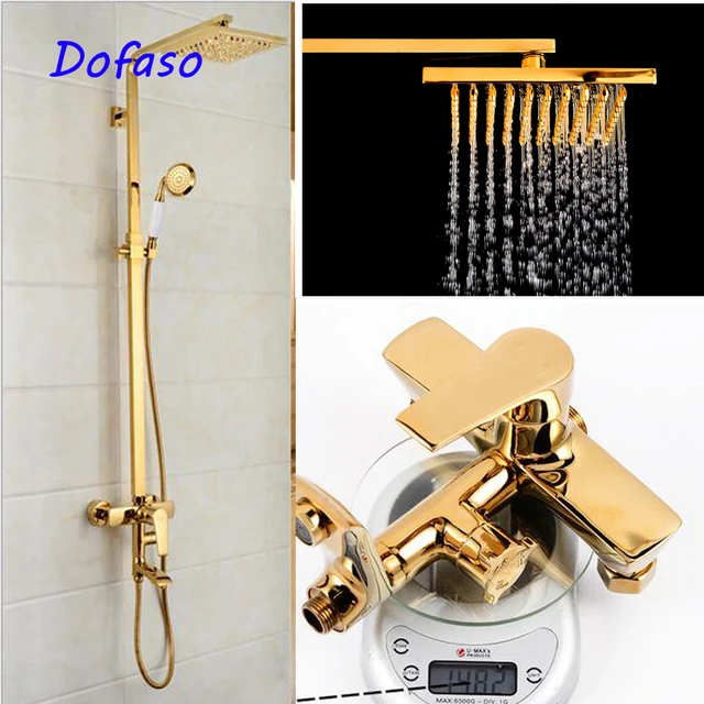 Dofaso Luxury All Brass świetna Jakość Duży Deszcz Retro Panel