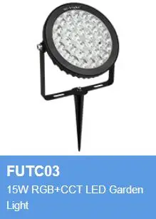 FUTC01 FUTC02 FUTC03 FUTC04 FUTC05 IP65 Водонепроницаемый 6 Вт 9 Вт 15 Вт 25 Вт RGB+ CCT светильник для газона AC 110 V-220 V DC24V открытый садовый светильник ing - Испускаемый цвет: FUTC03 Lamp