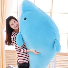 200CM Dolphin High Quality Lovely Oversized Dolphin Doll Cushion Pillow Doll Stuffed Plush Toy Doll For Birthday Christmas Gift