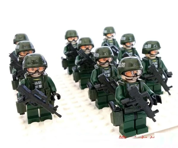 

10pcs/SETS China border team weapons original Block toys swat police military weapons army accessories Compatible mini figures
