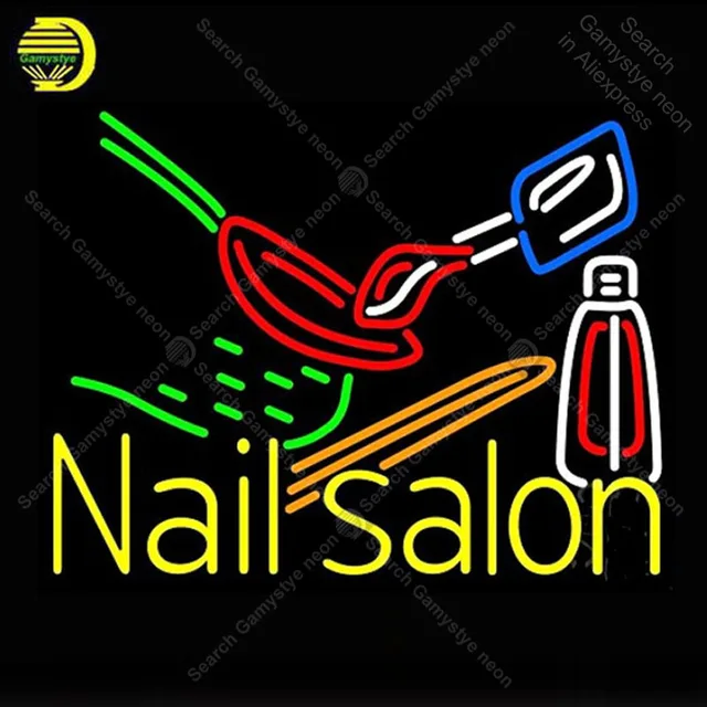 NEON SIGN For Nail Salon NEON Lamp GLASS Tube Affiche Houston Astros Decor Home Shop Window Handcraft anuncio luminoso Dropship