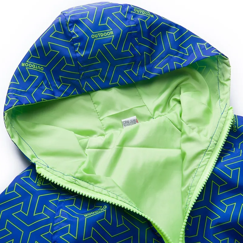 80-140cm Camouflage Spring Outerwear Children Hooded Jacket For Boys Kids Girls Trench Coat Hooded Windbreaker Sport Suit  (3)