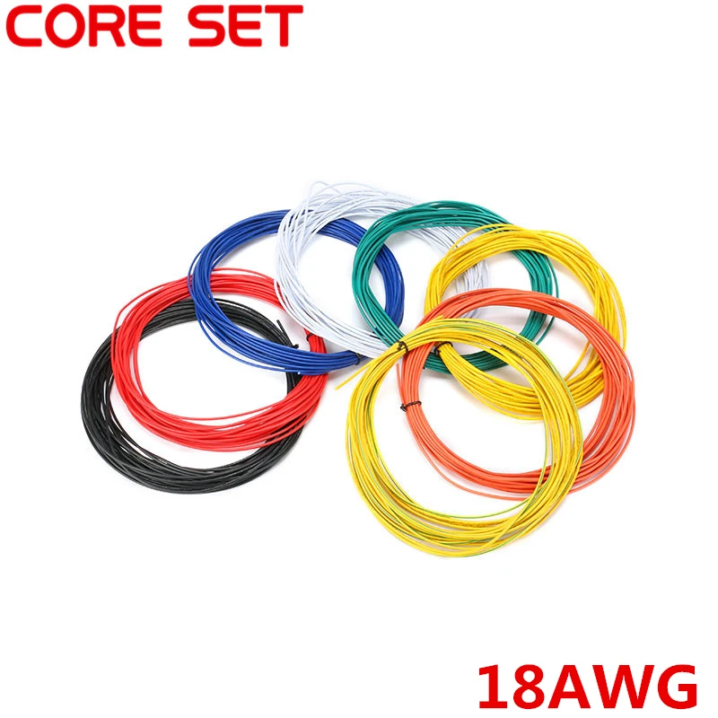 

10 Meters UL 1007 Wire 18AWG 2.1mm PVC Wire Electronic Cable UL Certification Insulated LED Cable For DIY Connect 8 Color