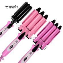 Профессиональные щипцы для завивки волос 220 В, керамические тройные щипцы для завивки волос, инструменты для укладки волос