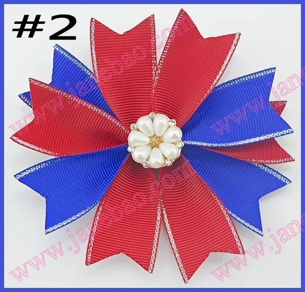

free shipping 300pcs 4.5'' spike hair bows spirit boutique pinwheel hair bows girl spiked hair bow