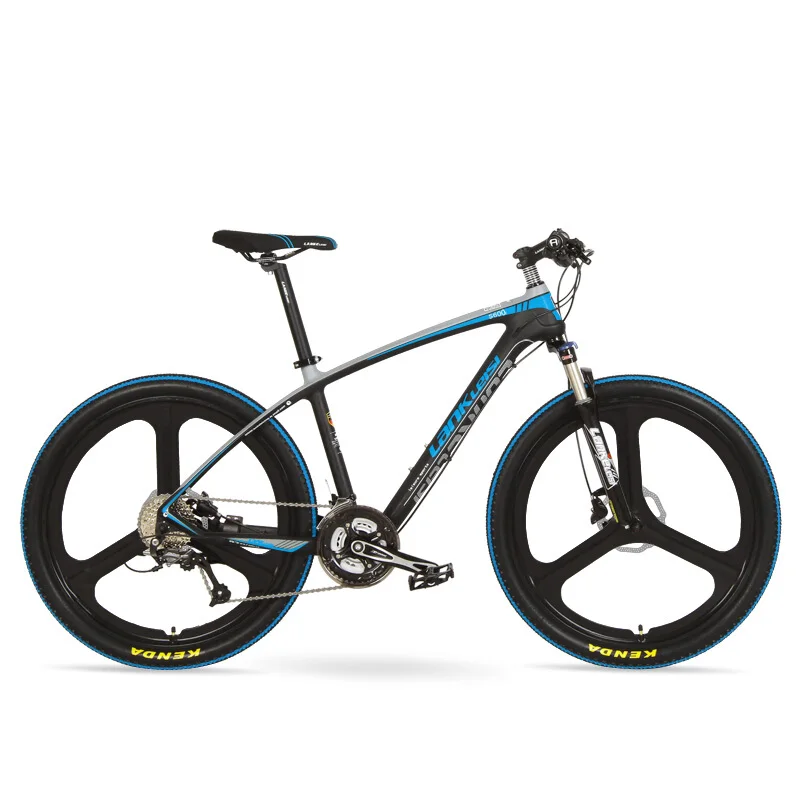 Excellent 26 "Carbon fiber mountain bike 27 speed oil dish magnesium alloy wheel shock absorber fork carbon fiber mountain bike M370 dial 3