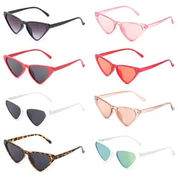 Лето 2018 кошачий глаз солнцезащитные очки Chic Треугольники модные женские туфли солнцезащитные очки UV400 очки