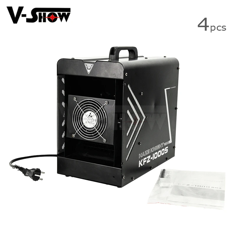 4pcs free shipping 1000w 2L mist haze fog Machine dmx512 and remote