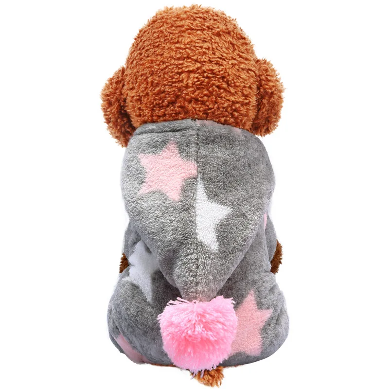 

Dog clothes Teddy bear dog cat dress winter thickening plus velvet cotton jacket cotton four feet warm clothes