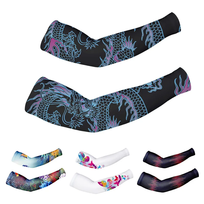Cooling Arm Sleeves Sun Protection Arm Sleeves Cycling Running Arm Sleeve Bicycle UV Protection Cuff Cover Bike Sport Arm Warmers
