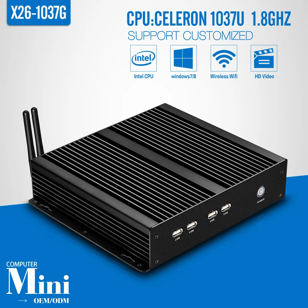 Lowest Price X26-1037G C1037U Barebone pc 4*RS-232 8*USB industrial linux home pc nettop computer support 3G wifi module Lowest Price X26-1037G C1037U Barebone pc 4*RS-232 8*USB industrial linux home pc nettop computer support 3G wifi module