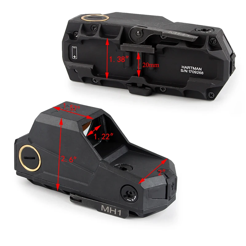 MH1 Red Dot Sight Reflex  Largest Field of View Night Vision With QD Quick Detach and USB Charger for Tactical Hunting Airsoft Scope RL5-0041 (14)