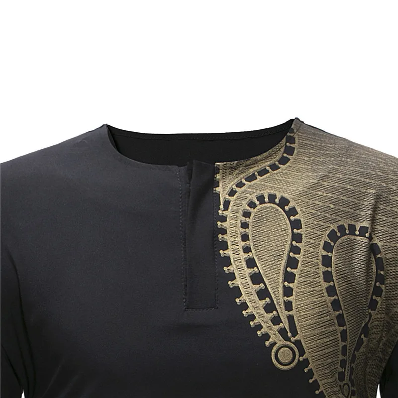 Africa Clothing Mens Hipster African Dashiki Longline T Shirt 2022 Brand New Paisley Print African Clothes Men Hiphop Streetwear Tee Shirt Homme african culture clothing