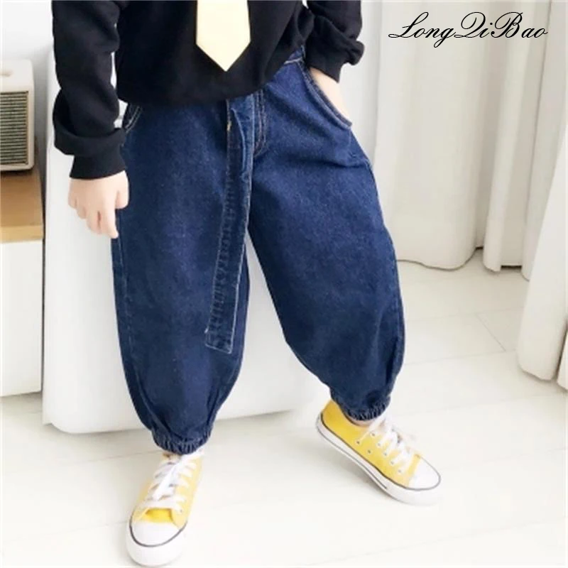 

Baby girl jeans 2018 autumn new big children's children's personality Korean version of loose wide leg pants tide