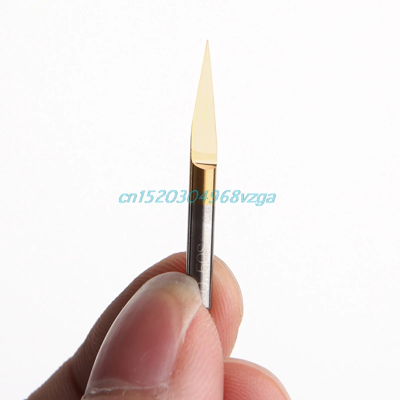 

10Pcs 0.1/0.2mm Titanium Coated Carbide Shank Shape Carbide 27/30/31 Degree PCB Engraving Bits CNC Router Tool Choose #H028#