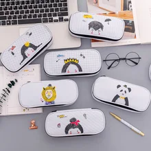 New large-capacity pencil case cute cartoon pen box school pencil case multi-function pencil case 2017 cute cartoon us naked bear pencil case cartoon cartoon multi function double zipper canvas pencil bag school office storage