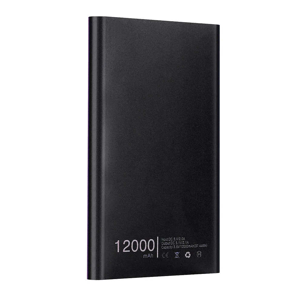 Binmer ультратонкий 12000 мАч портативный USB внешний мобильный телефон зарядное устройство для nokia мобильный для iphone 6 6s 5s 7 8 X батарея