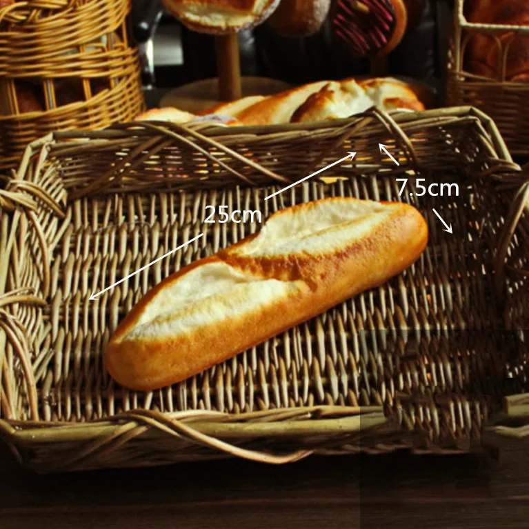 Имитационный хлеб багет модель Мягкий бутафорский торт еда игрушечный шкаф дисплей вечерние украшения съемки реквизит Свадьба Рождество