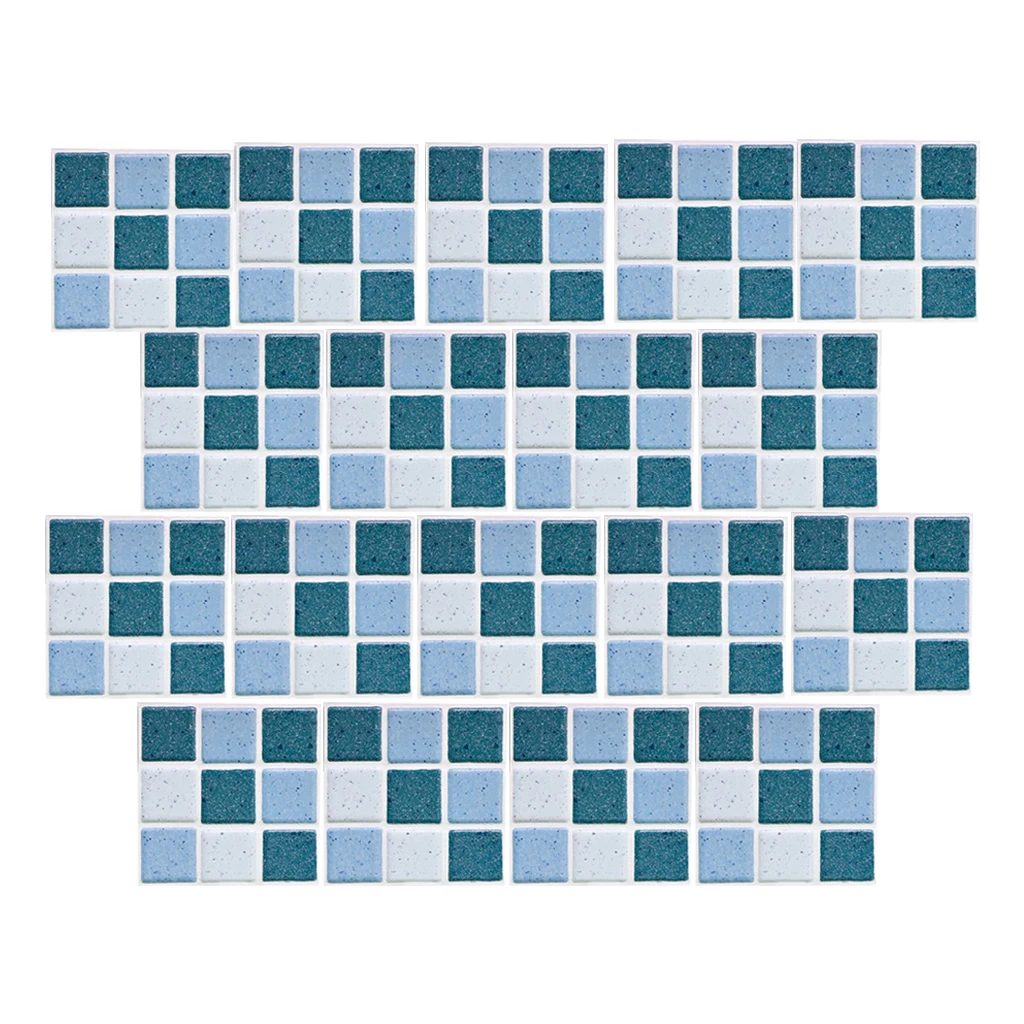  Pack of 18 Tiles 3D Wall Panels Interior Wall Decoration for Bathroom Kitchen Backplash Decals Wallpaper