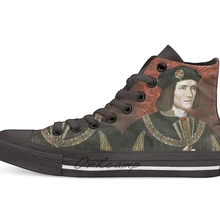 Портрет короля Рихарда III Повседневная Высокая холщовая Обувь Кеды легкие ботинки для ходьбы