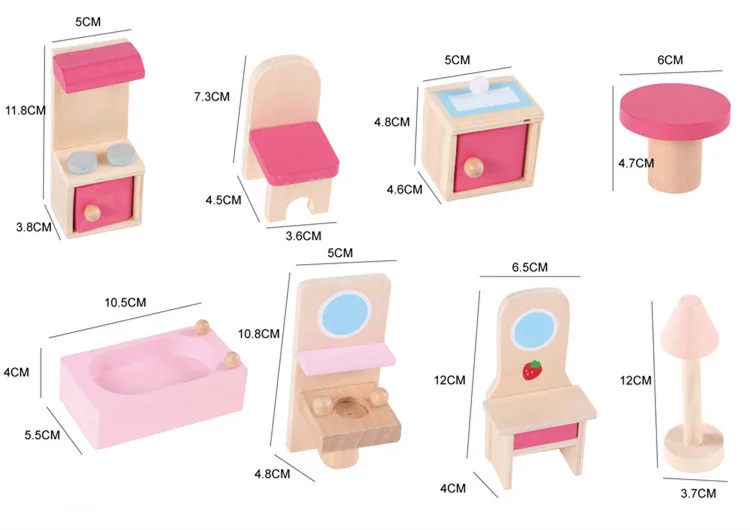 Кукольный домик дом DIY Дом имитация реальной жизни мебель деревянные ролевые игры Розовая кукла вилла день рождения церемония игрушки для детей