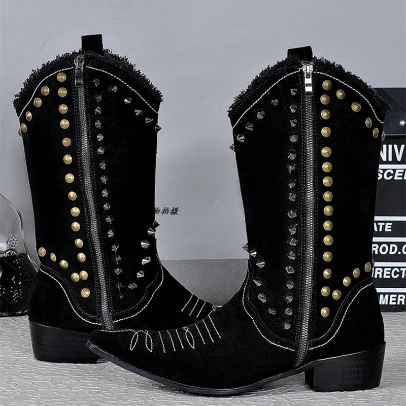 mens black dress cowboy boots