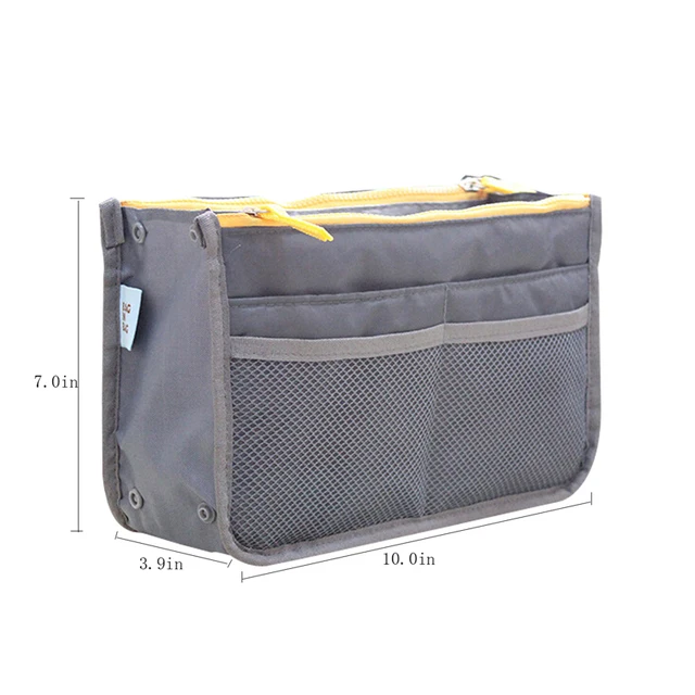 Organizer Insert Bag Women Nylon Travel Insert Organizer Handbag Purse Large liner Lady Makeup Cosmetic Bag Cheap Female Tote -