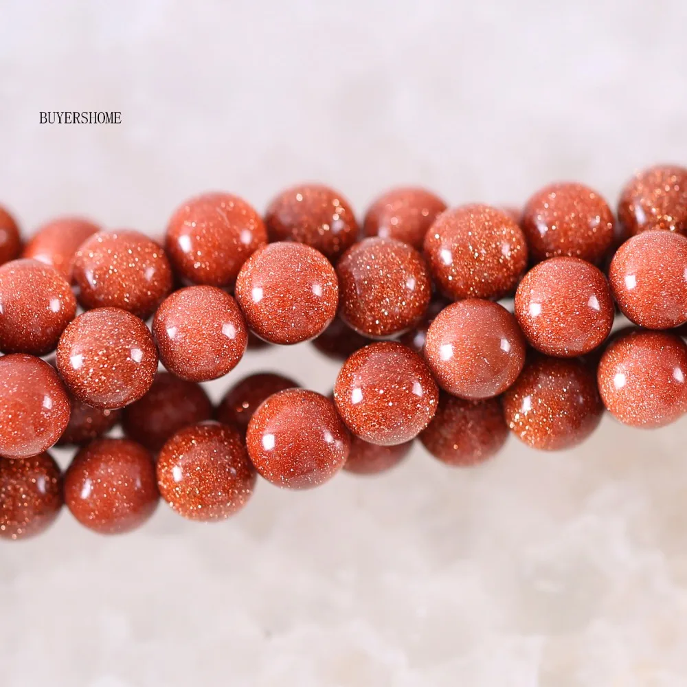Free Shipping Natural Stone For Necklace Bracelet Round 6MM Gold Sandstone Loose Beads String14.5&quot A133 | Украшения и