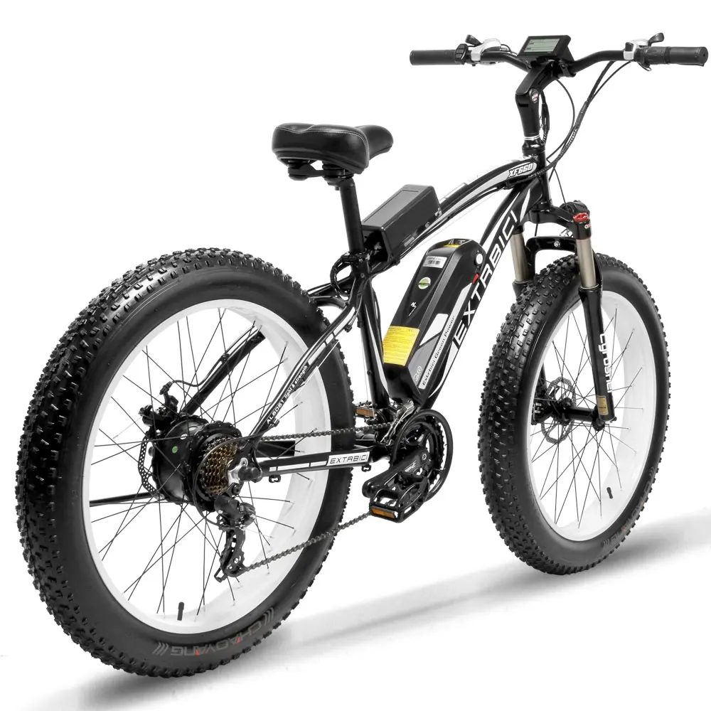 Cyrusher XF660 bicicleta eléctrica de 1000 W con casillero de Control remoto neumático de grasa de manillar ajustable e-Bike 21 velocidades eléctrico bicicleta
