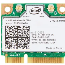 SSEA для Intel wireless-N 7260 7260HMWBN 802.11bgn Половина мини PCI-E wifi Bluetooth 4,0 карта для ACER/ASUS/samsung/Toshiba