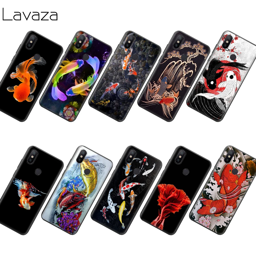 Lavaza Japanese Lucky Fish TPU Case for Xiaomi MI Redmi Poco X2 K30 Note 8T 10 6 8 9 9se A1 A2 A3 MAX 3 Lite Pro Plus f1 | Мобильные
