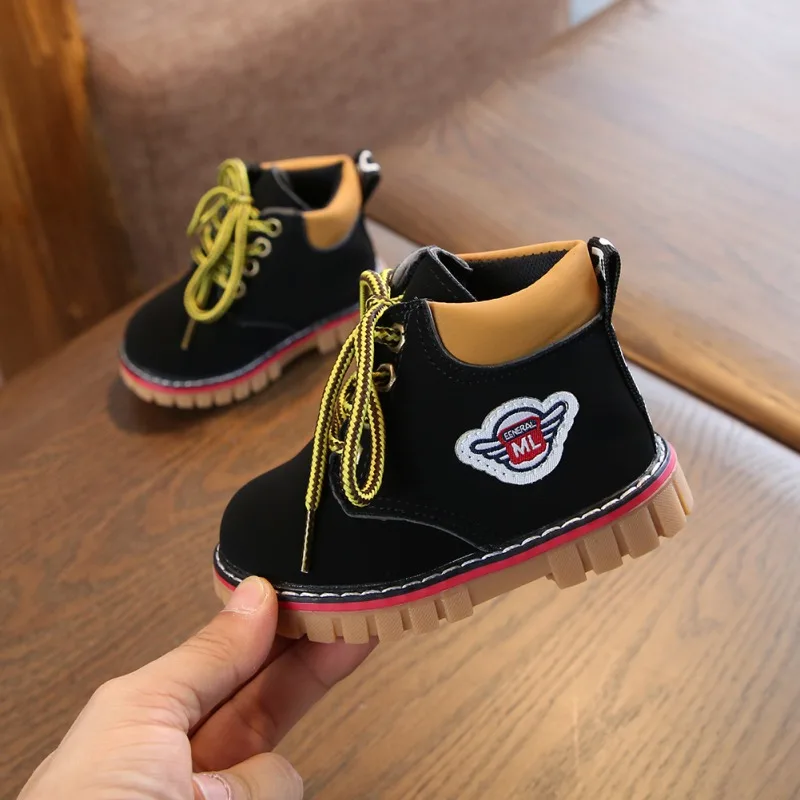 

Children Boots Leather Waterproof Martin Boots Autumn/Winter Fashion Kids Baby Boots Comfy Girls Boys Casual Shoes Rubber Boots1