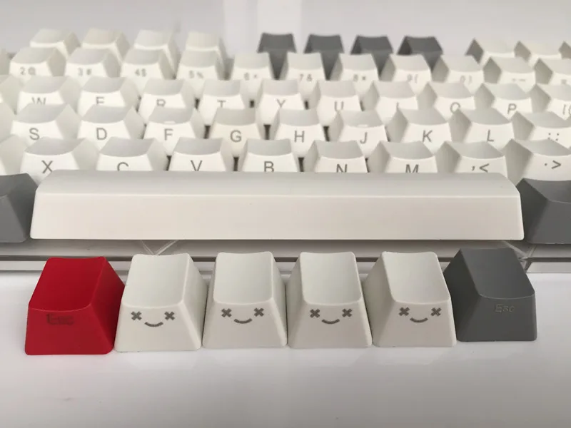 Боковой принт пустой 108 макет толстый PBT белый серый Keycap для OEM переключатели Cherry MX